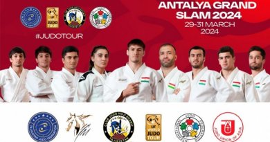 Тоҷикистонро дар мусобиқаи «Antalya Grand Slam-2024» оид ба ҷудо 11 варзишгар муаррифӣ менамоянд